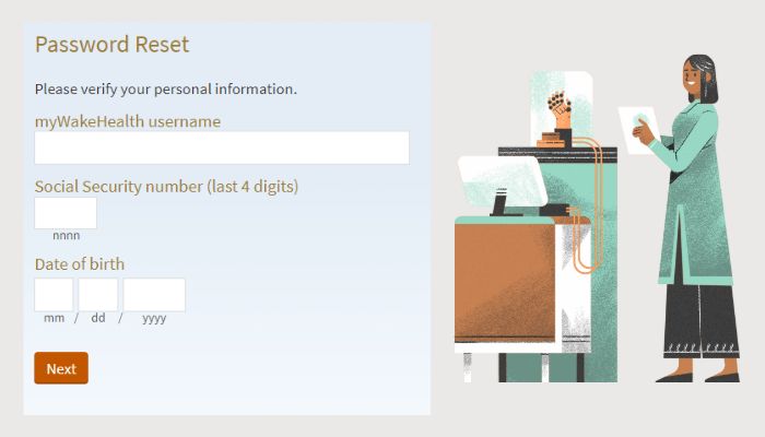 myWakeHealth Reset Password